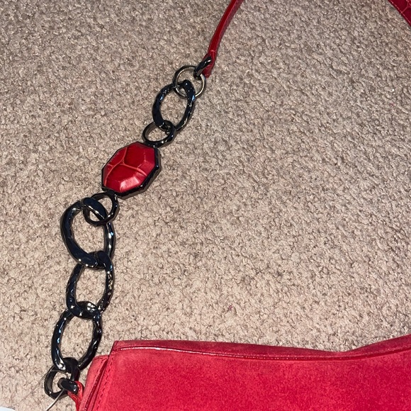 ESCADA red suede shoulder bag - Picture 3 of 7